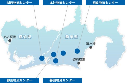 物流センターの配置